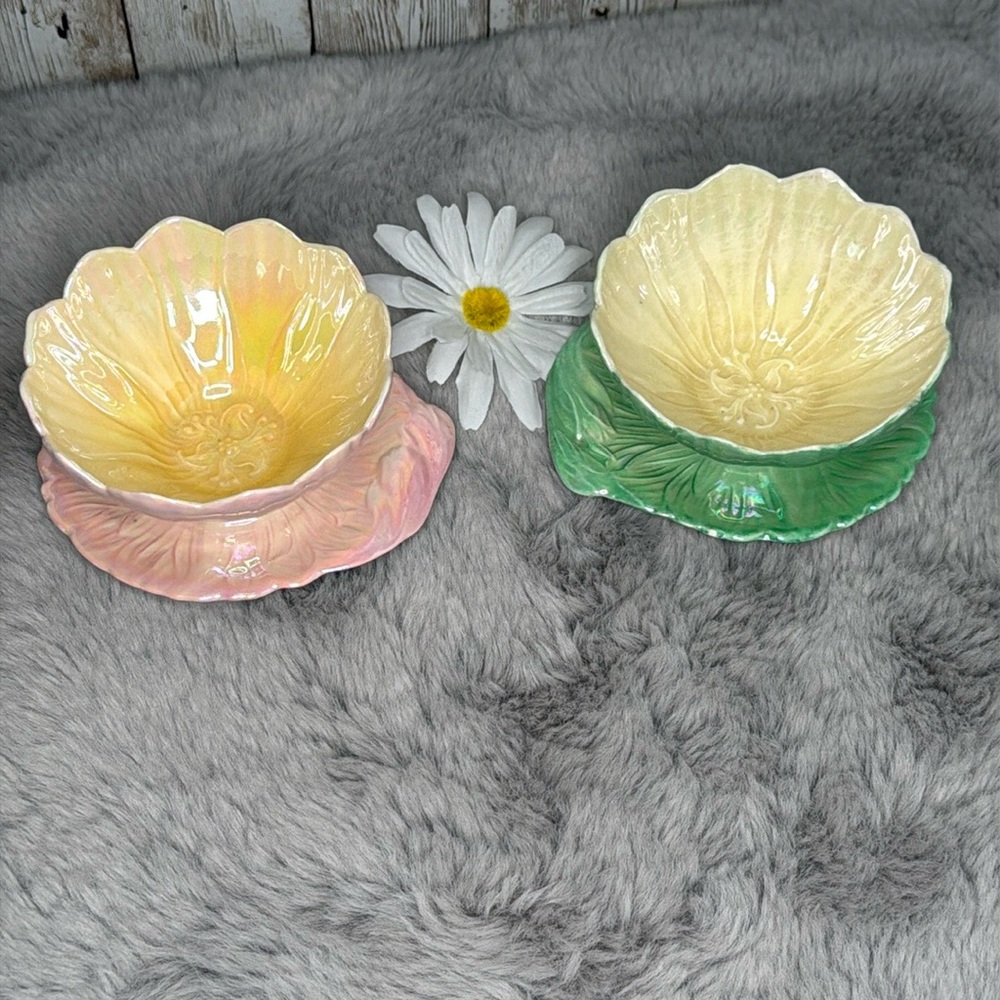 🪷LOTUS FLOWER Bowl with attached plate🪷